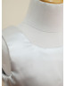 Silver Grey Satin Tulle Flower Girl Dress 